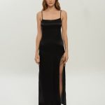 LUNA BLACK SILK NIGHTDRESS