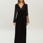 OLYMPIA BLACK SILK ROBE
