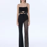 celeste black lace pants