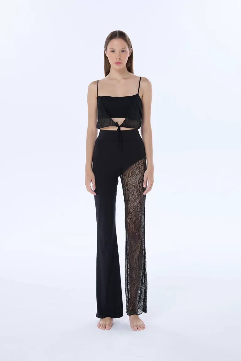 celeste black lace pants