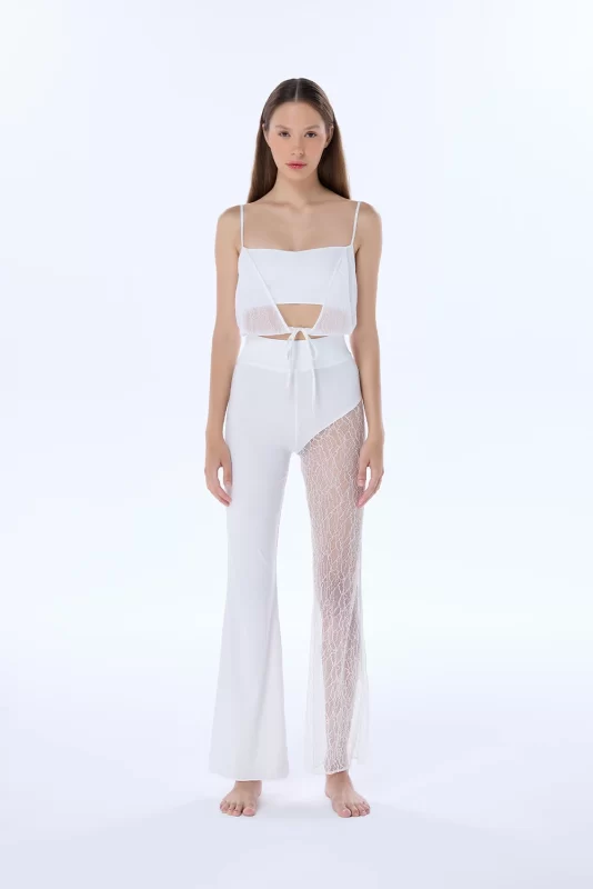 celeste white lace pants