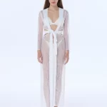 gloria white lace robe valnue