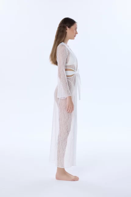GLORIA WHITE LACE ROBE - Image 4
