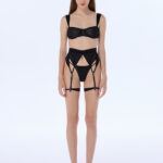 caroline black lace garter belt