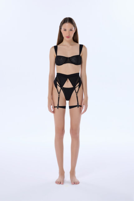 caroline black lace garter belt