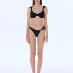 jenna black mesh balconette bikini top