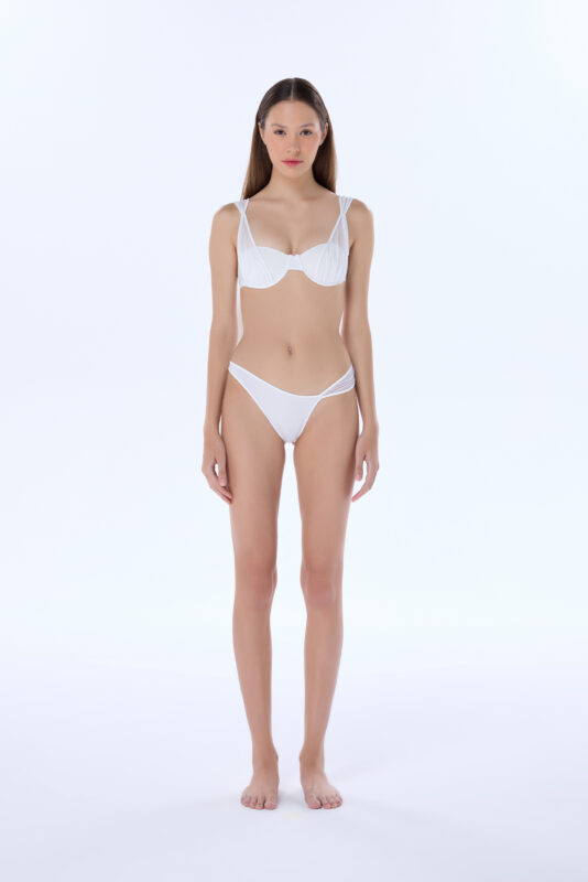 jenna white mesh balconette bikini top