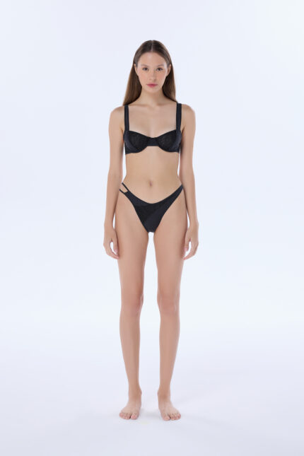 marilyn gray silk and lace balconette bra