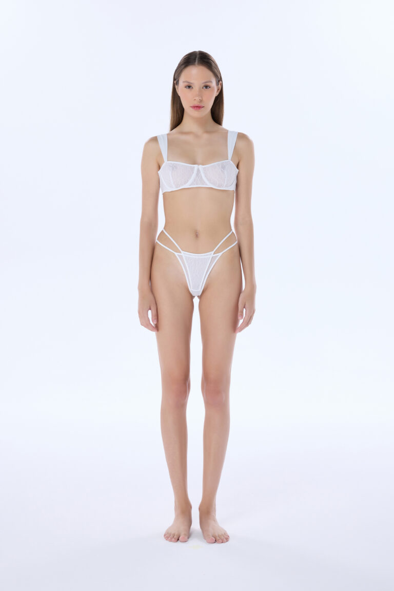 nova white strappy thong