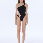 siena black one shoulder swimsuit