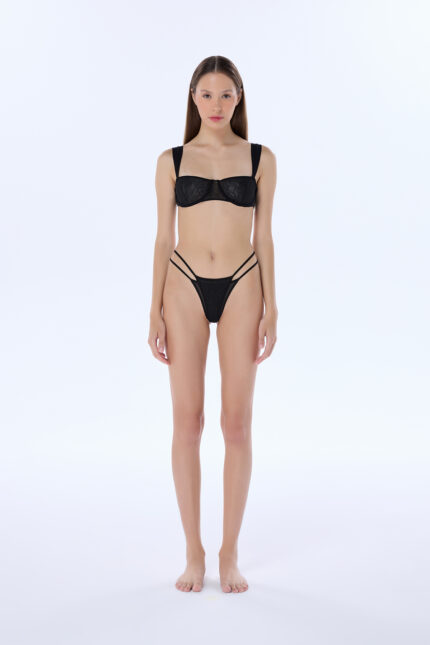 valeria black lace balconette bra